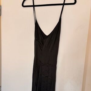 Reformation Black Slip Maxi Dress